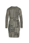 Mads Nørgaard - Kjole - Pollux Amelia Dress - Stripe Play Aop/Black