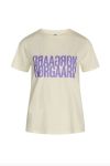 Mads Nørgaard - T-shirt - Single Organic Trenda P Tee - Vanilla Ice