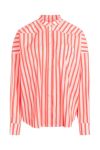 Mads Nørgaard - Skjorte - Organic Poplin Frannie Shirt - Candy Stripe Cherry Tomato
