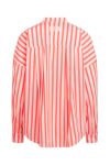 Mads Nørgaard - Skjorte - Organic Poplin Frannie Shirt - Candy Stripe Cherry Tomato