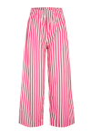 Mads Nørgaard - Bukser - Light Poplin Lola Pants - Fuchsia Purple/Cloud Dancer