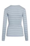 Mads Nørgaard - Bluse - 2x2 Tonal Stripe Tuba - Forever Blue