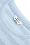 Mads Nørgaard - Bluse - 2x2 Tonal Stripe Tuba - Forever Blue