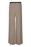 Mads Nørgaard - Bukser - 2x2 Cotton Stripe Veran Pants - 2x2 Stripe Black Coffee/Vanill