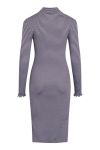 Mads Nørgaard - Kjole - 2x2 Cotton Stripe Scuba Dress - Brunnera/Winetasting