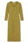 Mads Nørgaard - Kjole - Mel Crepe Bibli Dress - Misted Yellow Melange