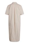 Mads Nørgaard - Kjole - Organic Poplin Dylan Dress - Gossamer Pink/Classic Green