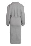 Mads Nørgaard - Kjole - Organic Sweat Moon Dress - Light Grey Melange