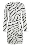 Mads Nørgaard - Kjole - Pollux Altena Dress - AOP Paint Stripe Aop/White Alyssum