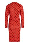 Mads Nørgaard - Kjole - Pollux Dimma Dress - Midi Dot AOP Cherry Tomato