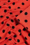 Mads Nørgaard - Kjole - Pollux Dimma Dress - Midi Dot AOP Cherry Tomato