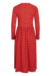Mads Nørgaard - Kjole - Pollux Docca Dress - Midi Dot/Cherry Tomato