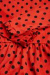 Mads Nørgaard - Kjole - Pollux Docca Dress - Midi Dot/Cherry Tomato