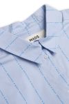 Mads Nørgaard - Skjorte - Logo Poplin Dylan - Multi Brunnera Blue