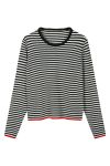Mads Nørgaard - Strik - One Stripe Ellis Knit - Black/Ecru