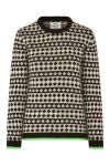 Mads Nørgaard - Strik - Recycled Iceland Kimilla Sweater - Black Coffee/Winter White