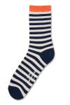 Mads Nørgaard - Stømper - Sock Pair Ana Mix - Blue Stripe/Black Coffee Dot