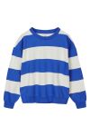 Mads Nørgaard - Sweat - Airy Sweat Stripe Denver Sweatshirt - Amparo Blue/Cloud Dancer