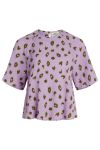 Mads Nørgaard - T-shirt - Bumpy Flower Rodgau Top - Brushed Dot Lavendula