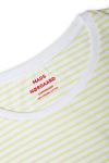 Mads Nørgaard - T-shirt - Organic Jersey Stripe Teasy Tee FAV - Double Cream/Brilliant White
