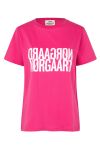 Mads Nørgaard - T-shirt - Single Organic Trenda P Tee - Fuchsia Purple