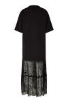 Pieces - T-shirt - Malle 2/4 Long Lace Dress - Black