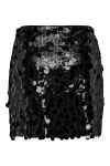 Pieces - Nederdel -Malou Sequin MW Mini Skirt - Black