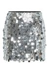 Pieces - Nederdel - Malou Sequin MW Mini Skirt - Silver Colour 