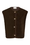 Neo Noir - Vest - Mariko Teddy Vest - Dark brown