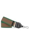 Markberg - Strop - FinleyMBG Guitar Strap, Silver - Black w/Jungle Green/Light Caramel