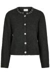 Neo Noir - Cardigan - Marie Stone Knit Cardigan - Antracit