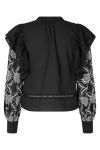 MbyM - Bluse - Raylan-M - Black/White Embroidery