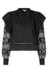 MbyM - Bluse - Raylan-M - Black/White Embroidery