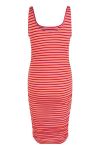 MbyM - Kjole - Dovile-M - Red Nectarine/Pink Stripe