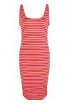 MbyM - Kjole - Dovile-M - Red Nectarine/Pink Stripe