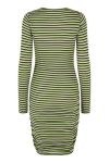 MbyM - Kjole - Faustine O-M - Coffee Kiwi Orchid Stripe