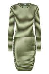 MbyM - Kjole - Faustine O-M - Coffee Kiwi Orchid Stripe
