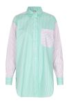 MbyM - Skjorte - Brisa Begonia - Green Mix Stripe