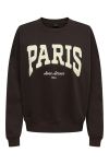 JDY - Sweatshirt - Mesa Life L/S O-NK EMB Sweat - Ganache Paris/Emb