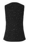 Pieces - Vest - Michelle Rhinestone Waistcoat - Black