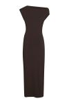 Neo Noir - Kjole - Minja Drapy Dress - Chocolate Brown