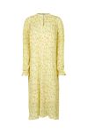 Modström - Kjole - CruzMD Print Dress - Aqua Yellow Flower