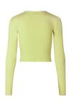 Modström - Bluse - IgorMD LS Crop Top - Yellow Pear