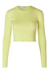 Modström - Bluse - IgorMD LS Crop Top - Yellow Pear