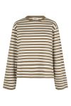 Modström - Bluse - HellenMD LS Stripe T-shirt - Dune White Stripe