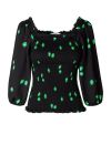 Modström - Bluse - Tappie Print Top - Green Daisy