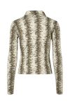 Modström - Bluse - Porsia Print LS Polo - Light Shadow Zebra