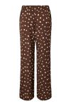 Pieces - Bukser - Mokka MW Flared Pants - Coffee Quartz Dots