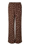 Pieces - Bukser - Mokka MW Flared Pants - Coffee Quartz Dots