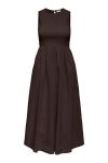 JDY - Kjole - Diego S/L Smock Midi Dress - Chocolate Torte (Levering midt april)